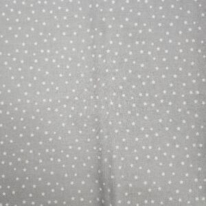 Algodón gris estrellas blanca