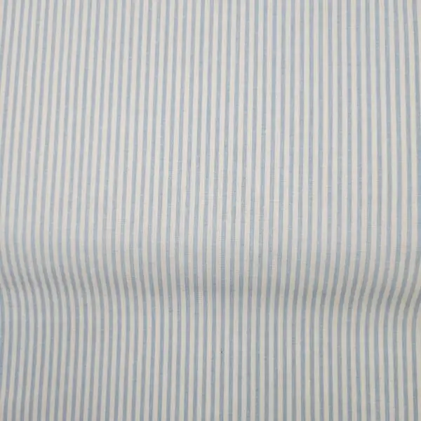 Algodón rallas azules y blancas