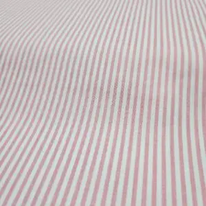 Algodón rayas rosa pastel y blanco
