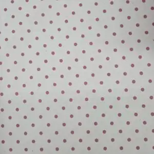Algodón crudo lunares rosado