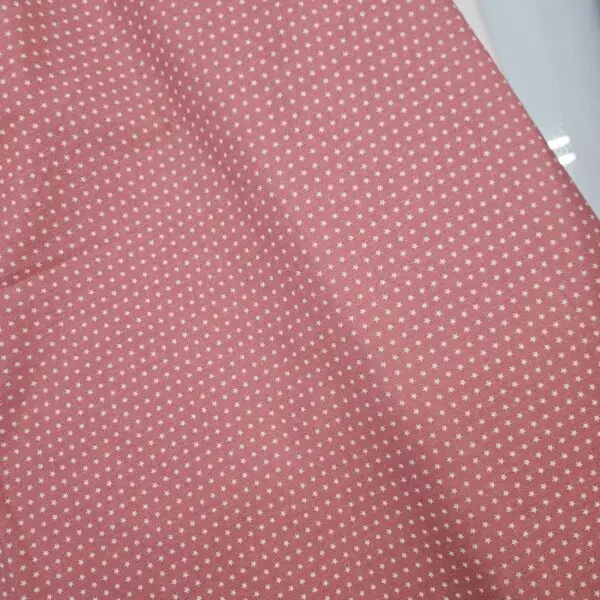 Algodón rosa palo con estrellitas - Imagen 2