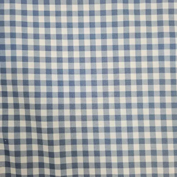 algodón cuadros azul