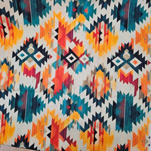 Loneta Estampada Étnica – Inspiración Boho para Decoración y Tapicería