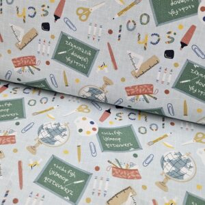 Algodón con motivos escolares