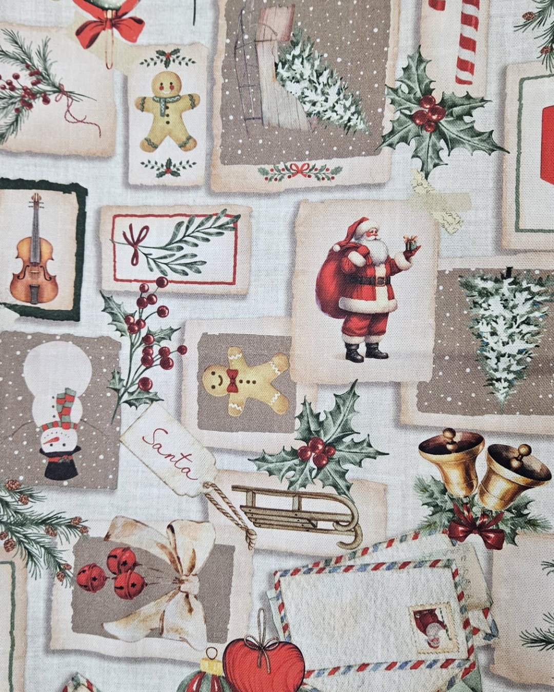 Loneta de Navidad papa Noel y galleta2