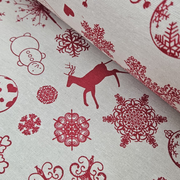 Mantel de Navidad Lurex crudo 280 ancho