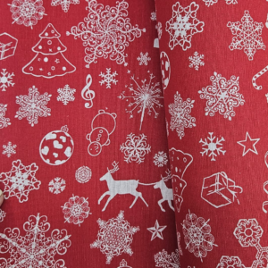 Mantel de Navidad 2,80 cm ancho rojo