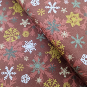 Popelín Estrellas color vino 100% algodón