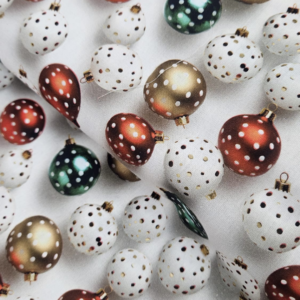 Popelín bolas de árbol de Navidad