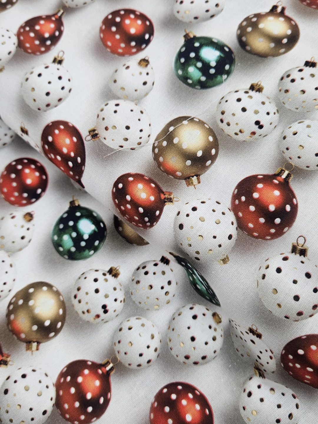 Popelín bolas de árbol de Navidad