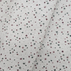 Popelin de algodón crudo y estrellas