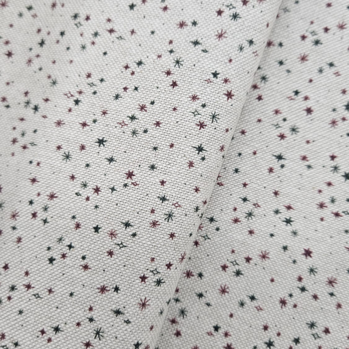 Popelin de algodón crudo y estrellas