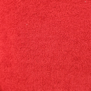Tejido de Toalla Rojo – Rizo de Algodón Suave y Absorbente